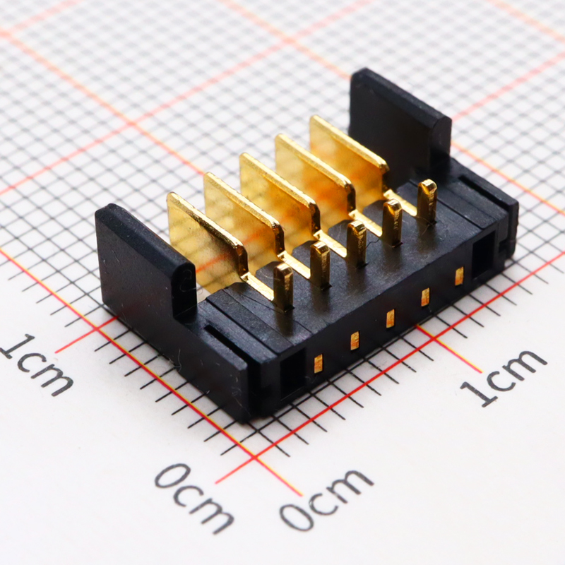 四会2.0mm 刀片电池连接器 公座 3-15P 弯针插件 