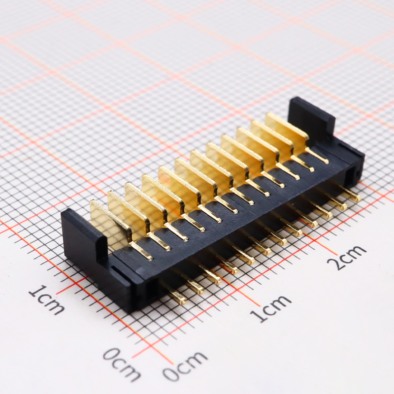 镜湖2.0mm 刀片电池连接器 公座 3-15P 直针插件